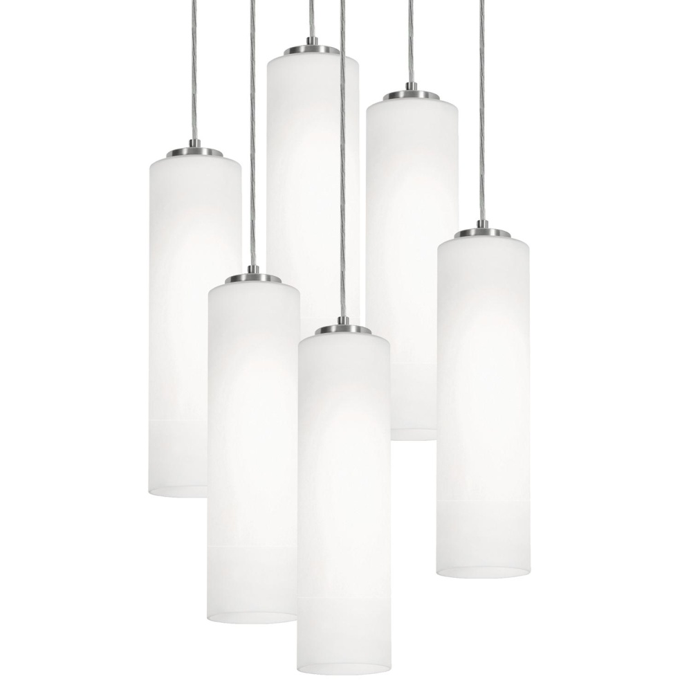 Leo 6 Light Round Pendant, 120V, 60W, SN