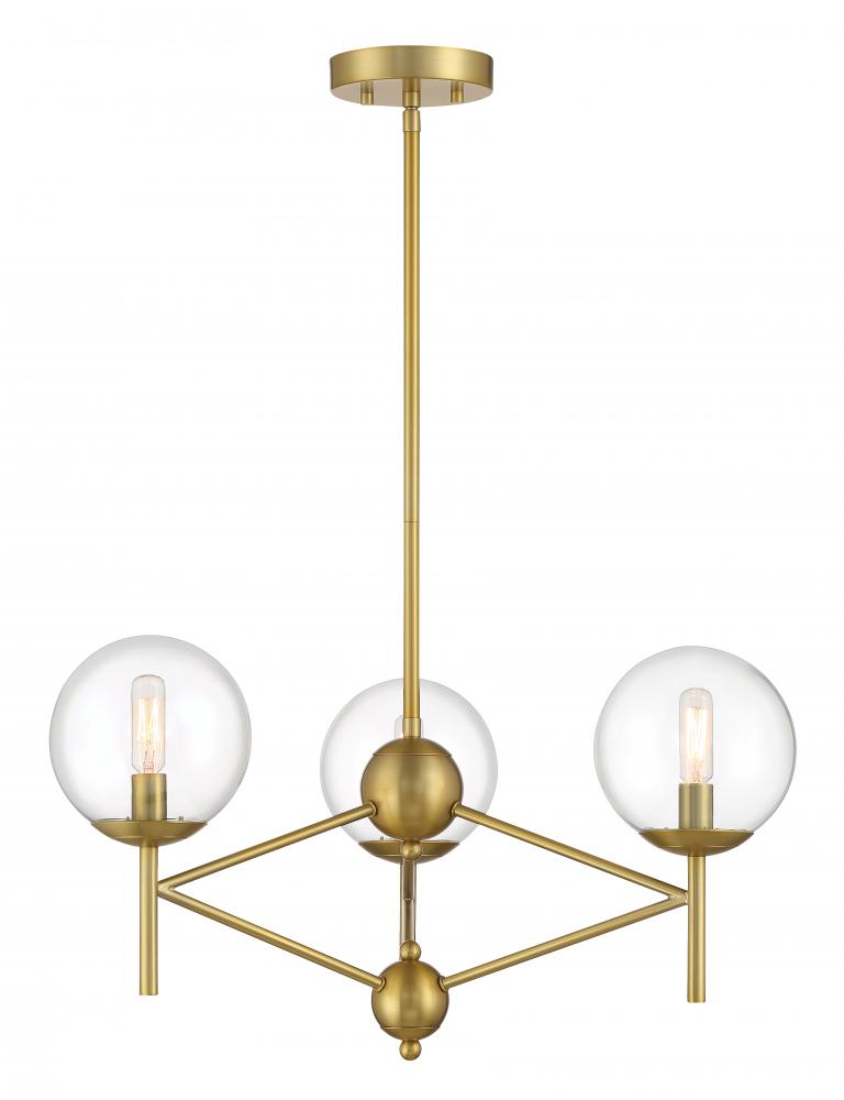 Auresa - 3 Light Pendant Fixture in Metal