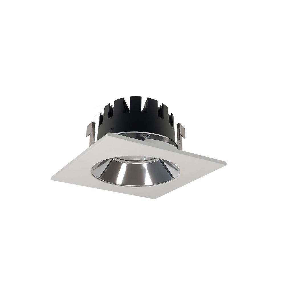 4" Marquise III Square Open Reflector, 900lm, 3000K, Spot Optic, Clear Reflector/White Flange