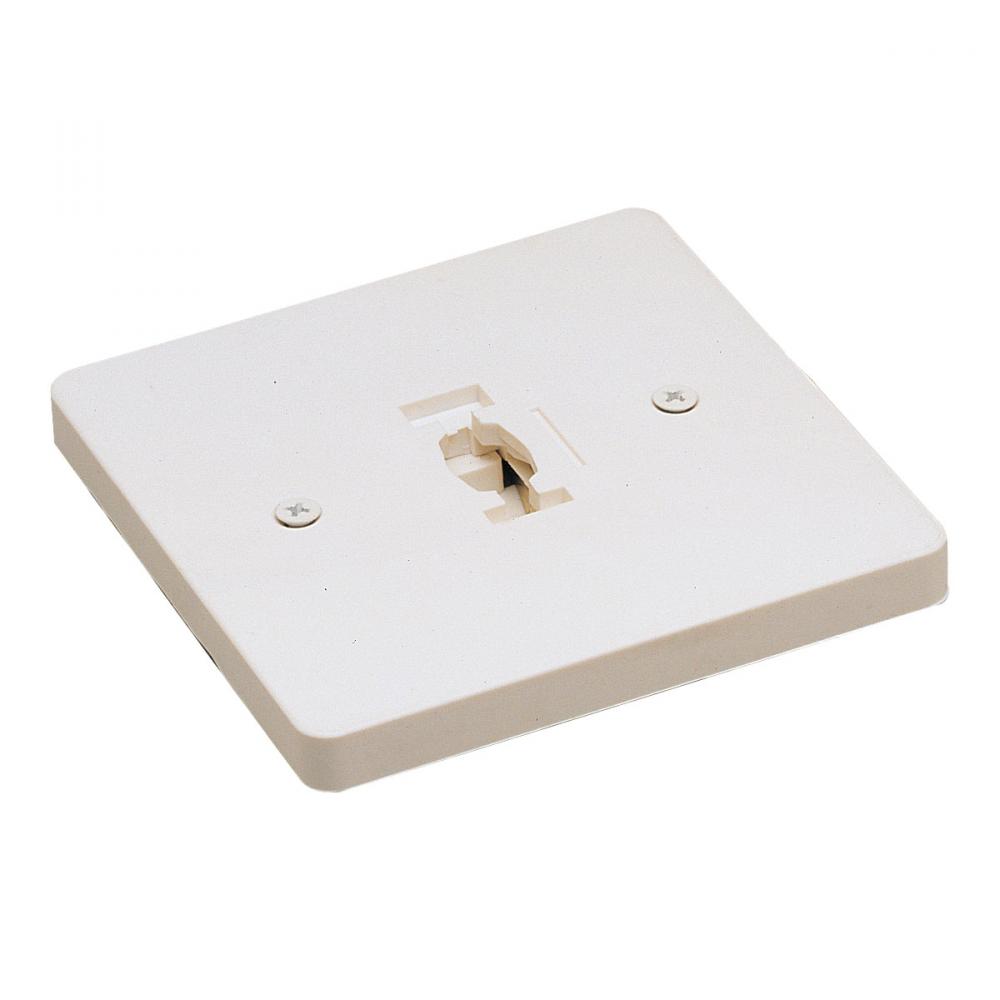 Square Monopoint Canopy for Line Voltage Track Heads, White Finish
