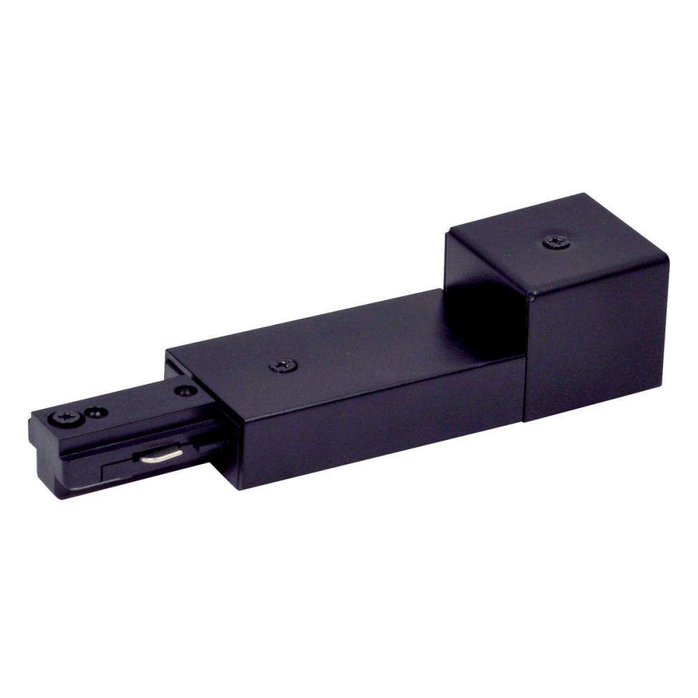 Live End Conduit Feed for One-Circuit Track (Right Polarity), Black Finish
