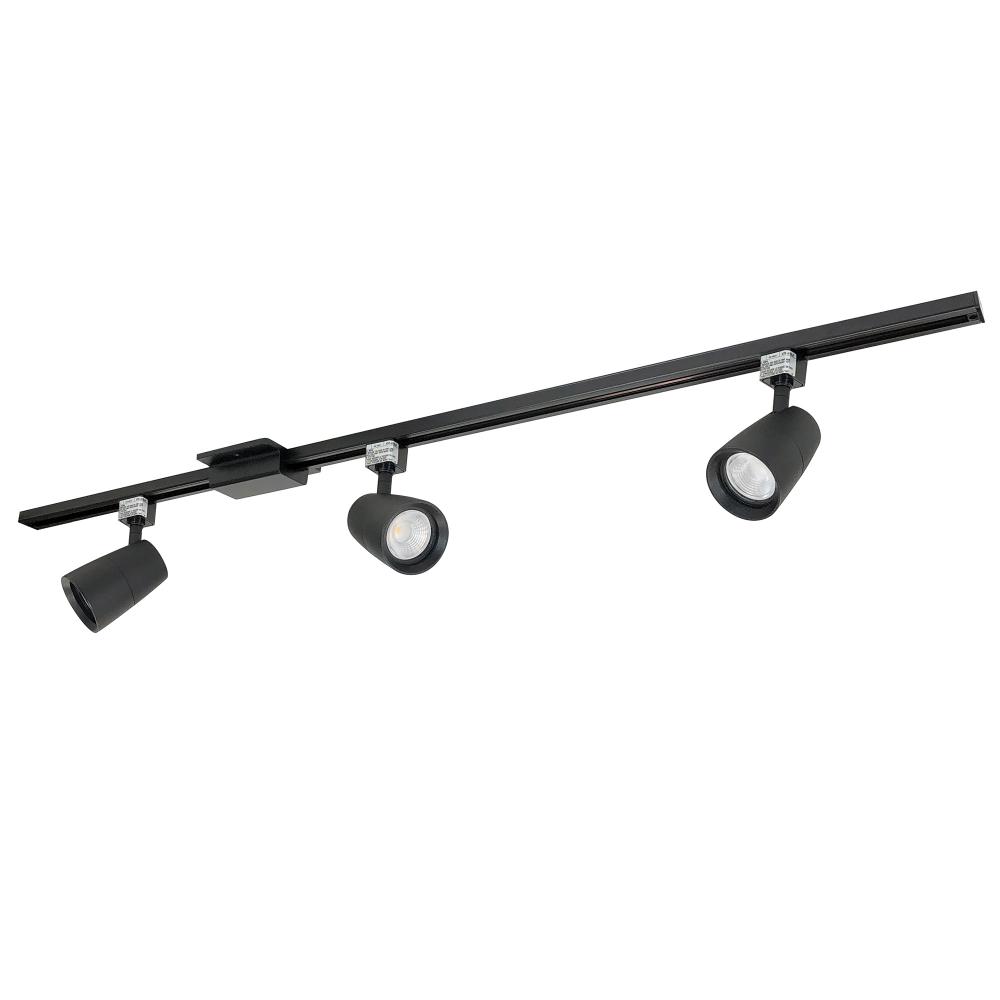 4-ft Track Pack with (3) MAC XL 1250lm LED Track Heads, 3500K, Black Finish