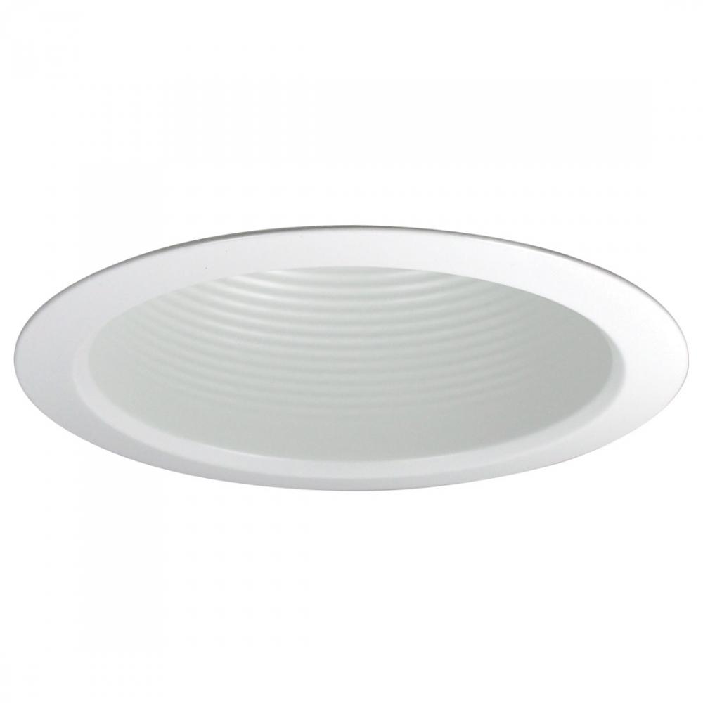 5" White Airtight Baffle Cone w/ White Flange