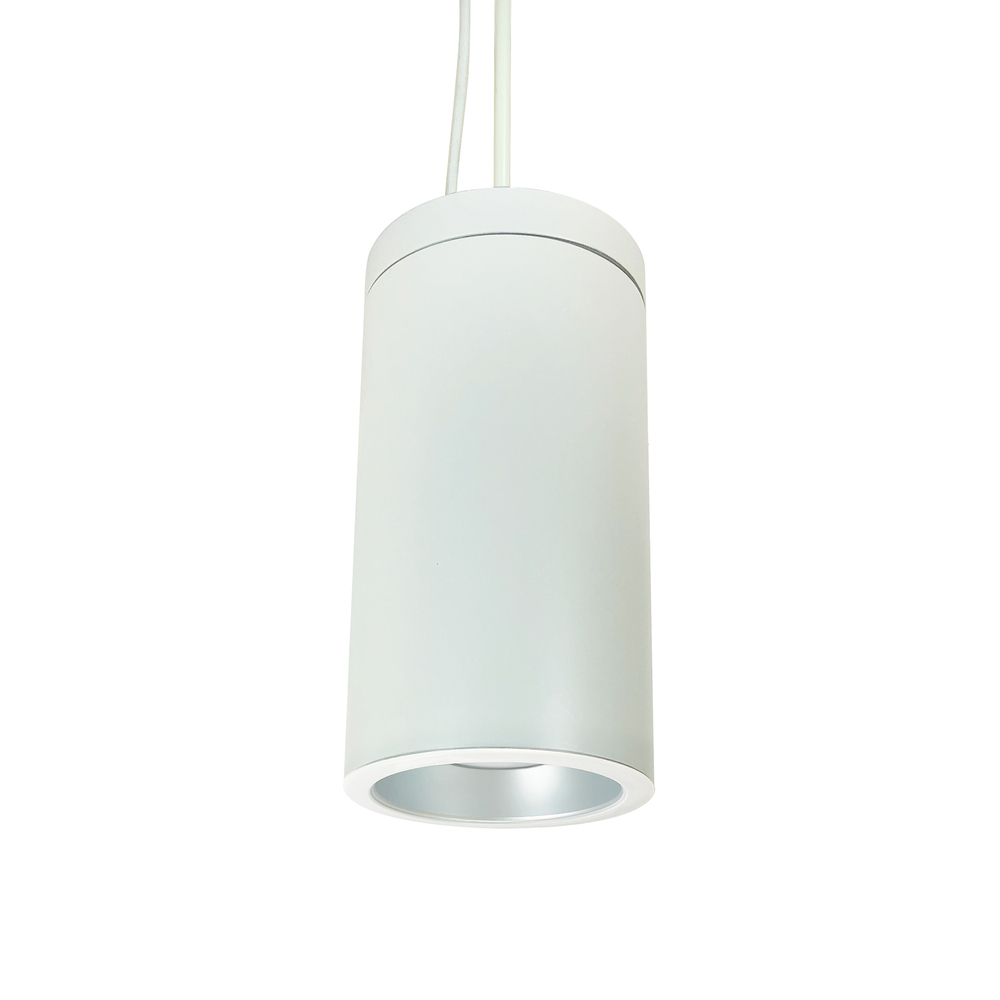 6" Cobalt Pendant Mount Cylinder, White, 1000L, 3500K, Haze/White Reflector, 120V