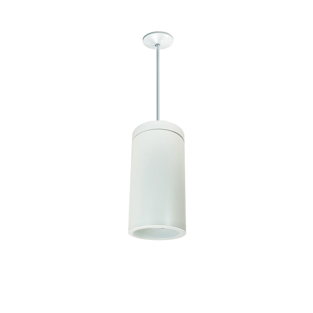 6" Cobalt Pendant Mount Cylinder, White, 1000L, 2700K, White Reflector, 120V Triac/ELV Dimming