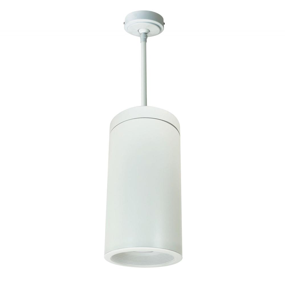 6" Cobalt Pendant Mount Cylinder, White, 1000L, 4000K, White Baffle, 120V Triac/ELV Dimming