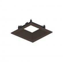 Nora NAPF-3SDNBZ - 3" Apollo Square Flanged Downlight Trim, Bronze Finish