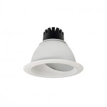 Nora NC3-66L240FMPW - 6" Sapphire III Round Wall Wash Reflector, 1500lm, 4000K, Flood Optic, Matte Powder White