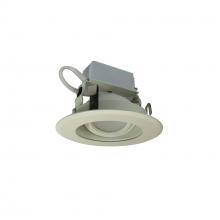 Nora NLCBC-46927XWW - 4" Cobalt Adjustable LED Retrofit, 1000lm / 12W, 2700K, White Reflector / White Flange