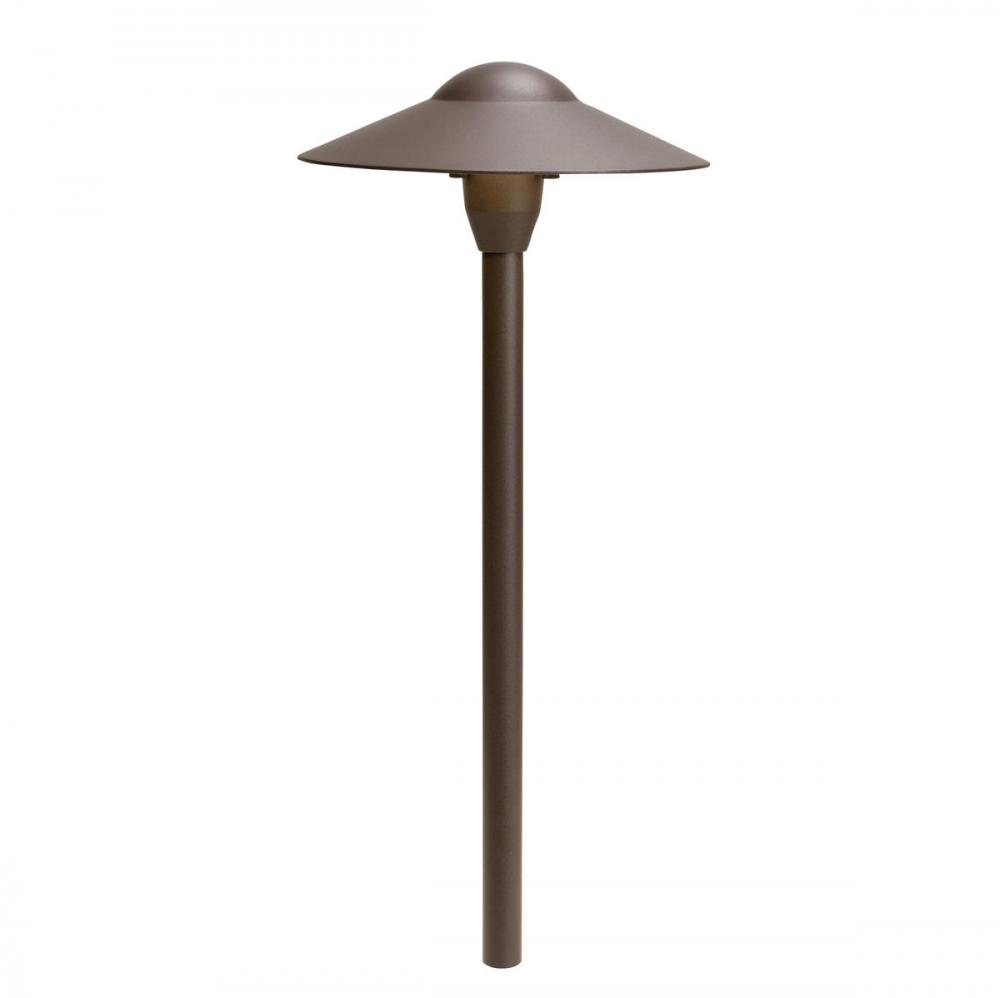 8" Dome 12V Path Light Textured Architectural Bronze