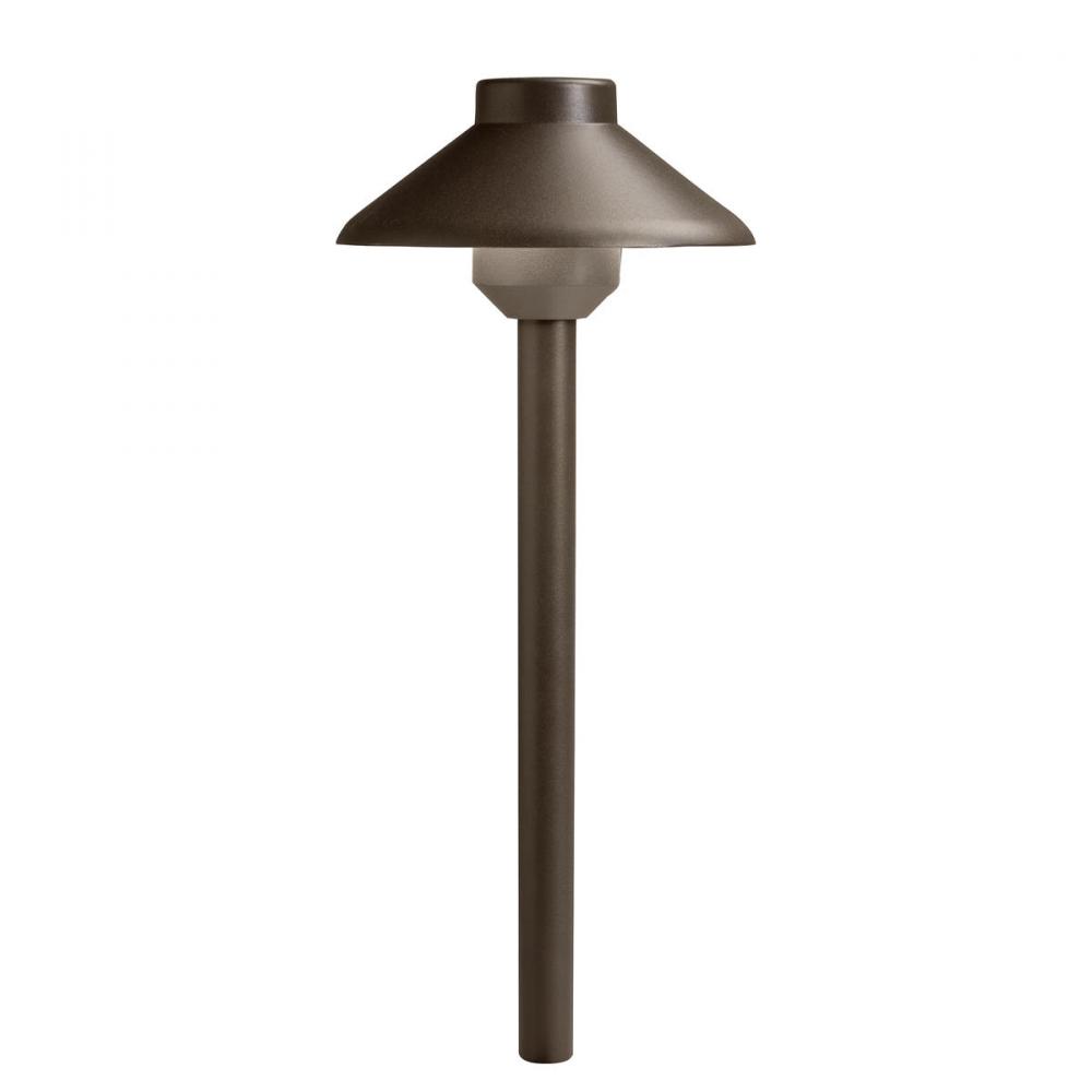 Stepped Dome 12V 3000K Path Light Textured Architectural Bronze