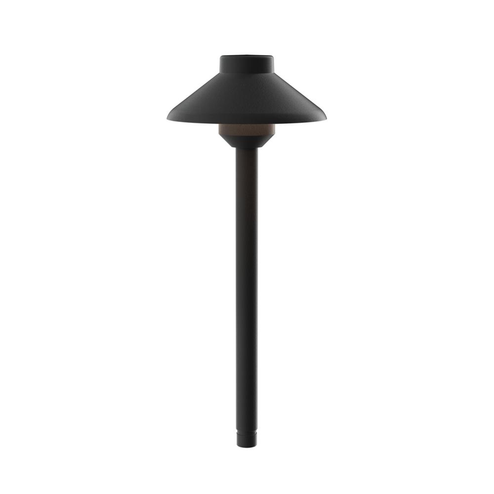 Short Stepped Dome 2700K LED Path Light Textured Architectural Bronze