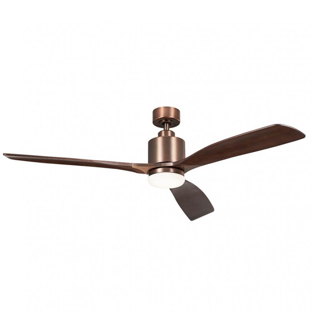60" Ridley II 3 Blade Indoor Ceiling Fan with Etched Cased Opal Glass