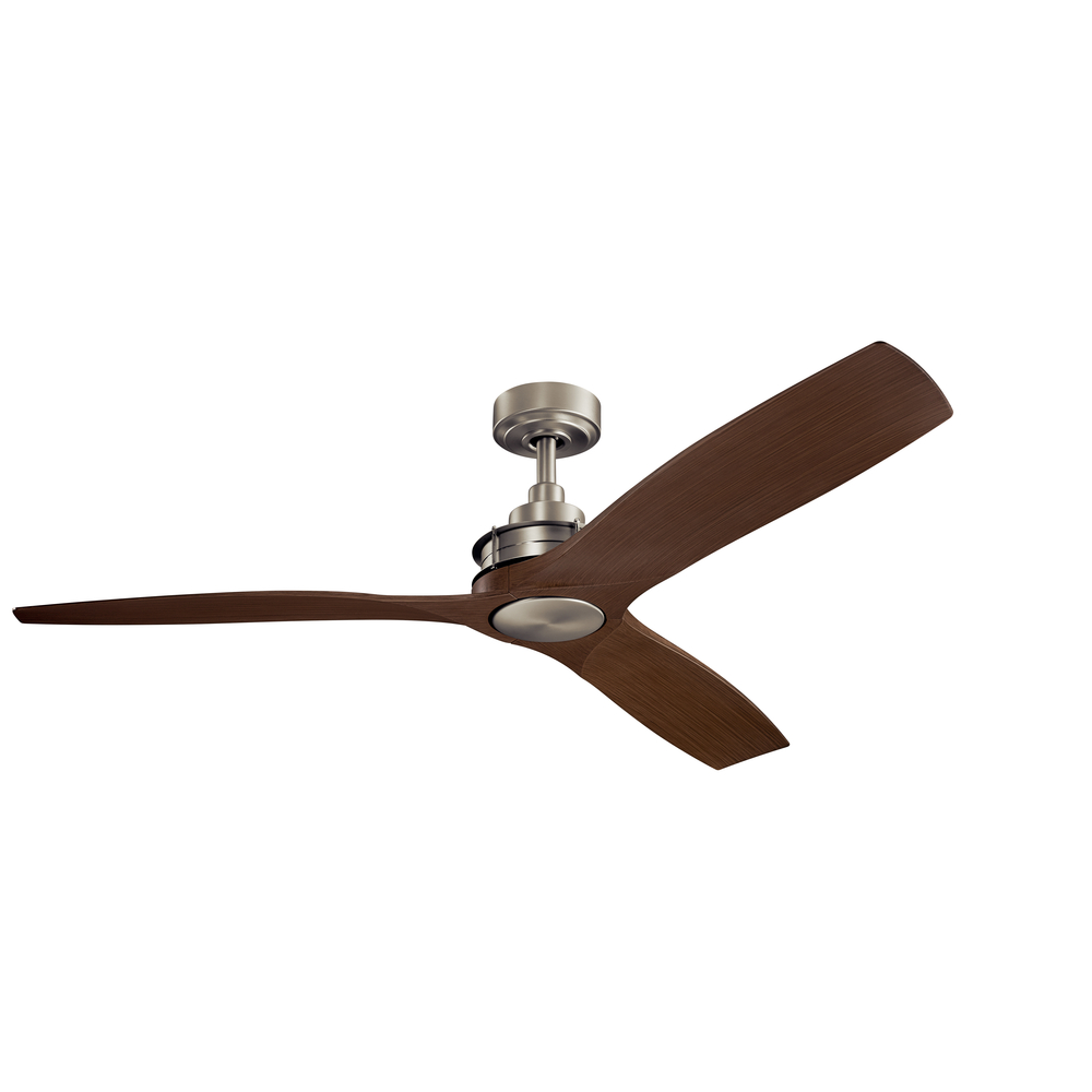 Ried 56" 3 Blade Fan in Brushed Nickel Finish and Driftwood Blades