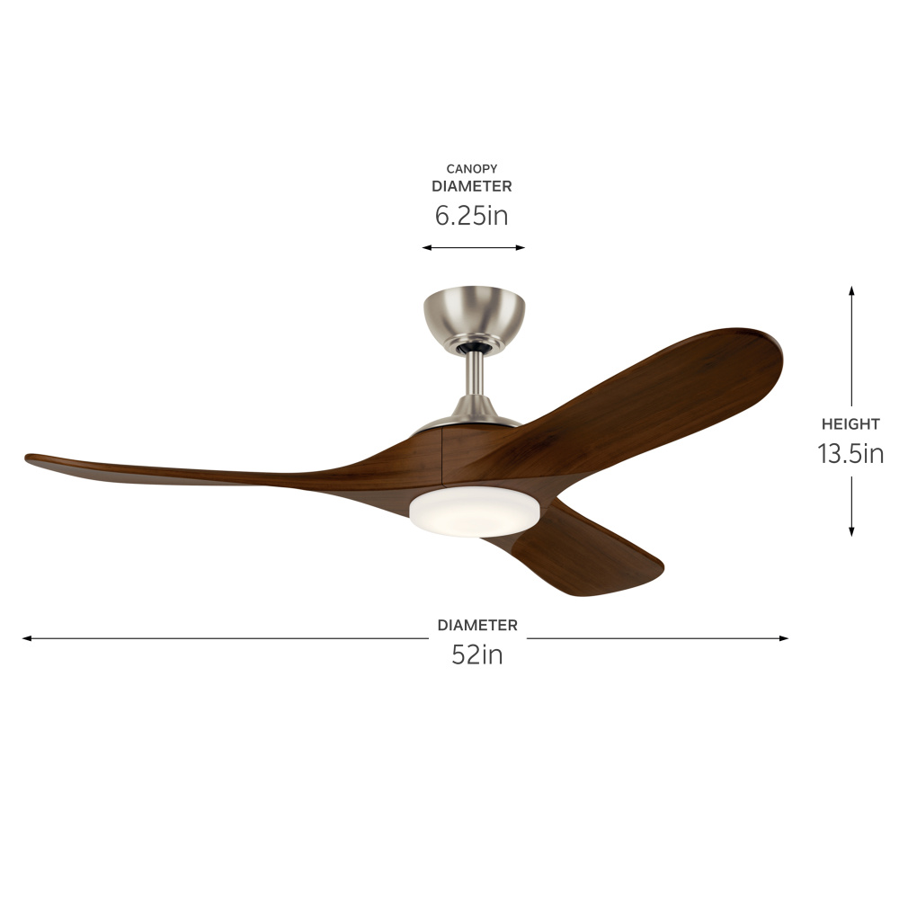 52" Mylo Ceiling Fan with Satin Etch Cased Opal Glass