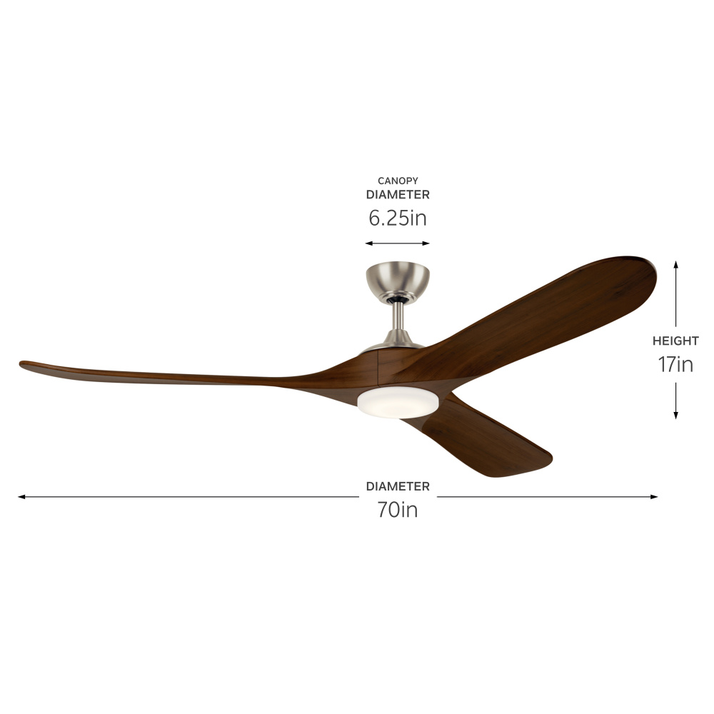 70" Mylo Ceiling Fan with Satin Etch Cased Opal Glass