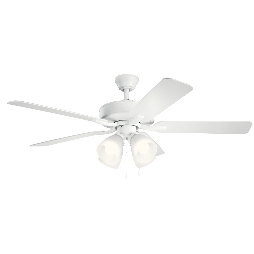52" Basics Pro Premier Fan Matte White