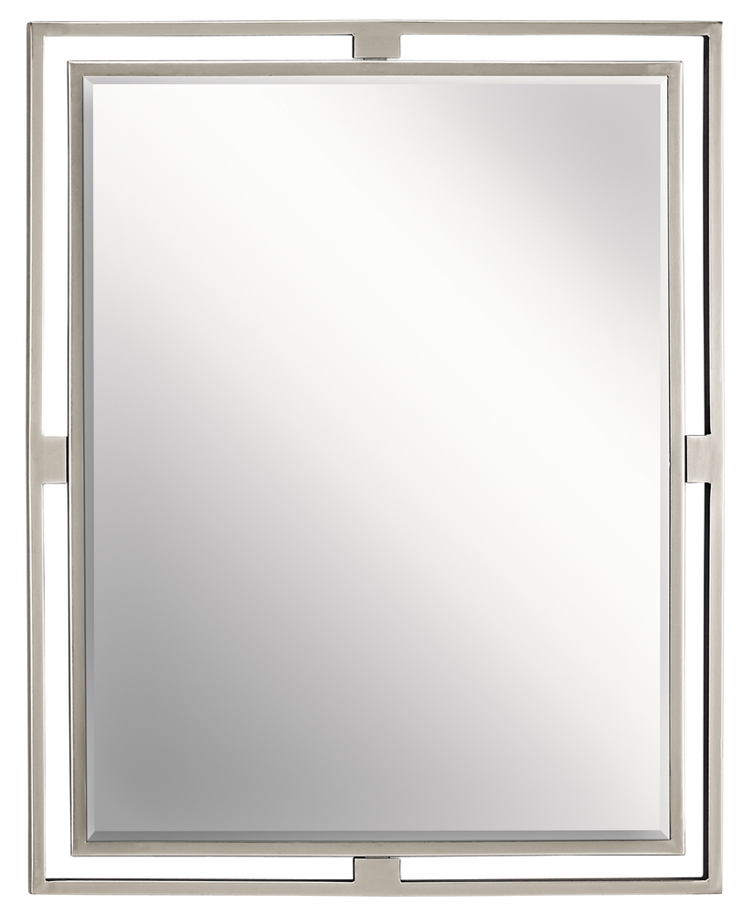 Hendrik 30" Rectangular Mirror in Brushed Nickel