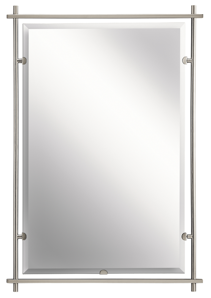 Eileen Modern Rectangular Mirror Brushed Nickel