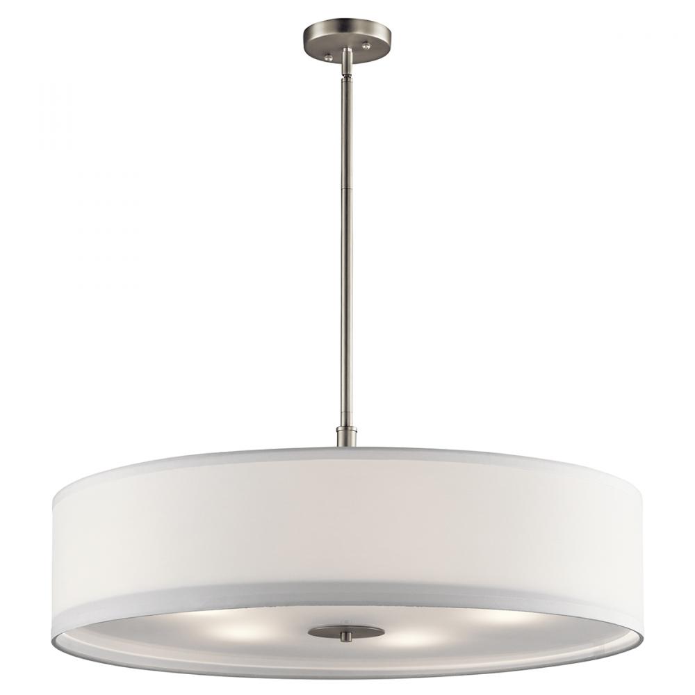 Transitional 30" 5 Light Pendant Brushed Nickel