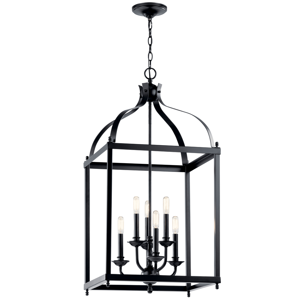 Larkin 36.25" 6 Light Pendant in Black