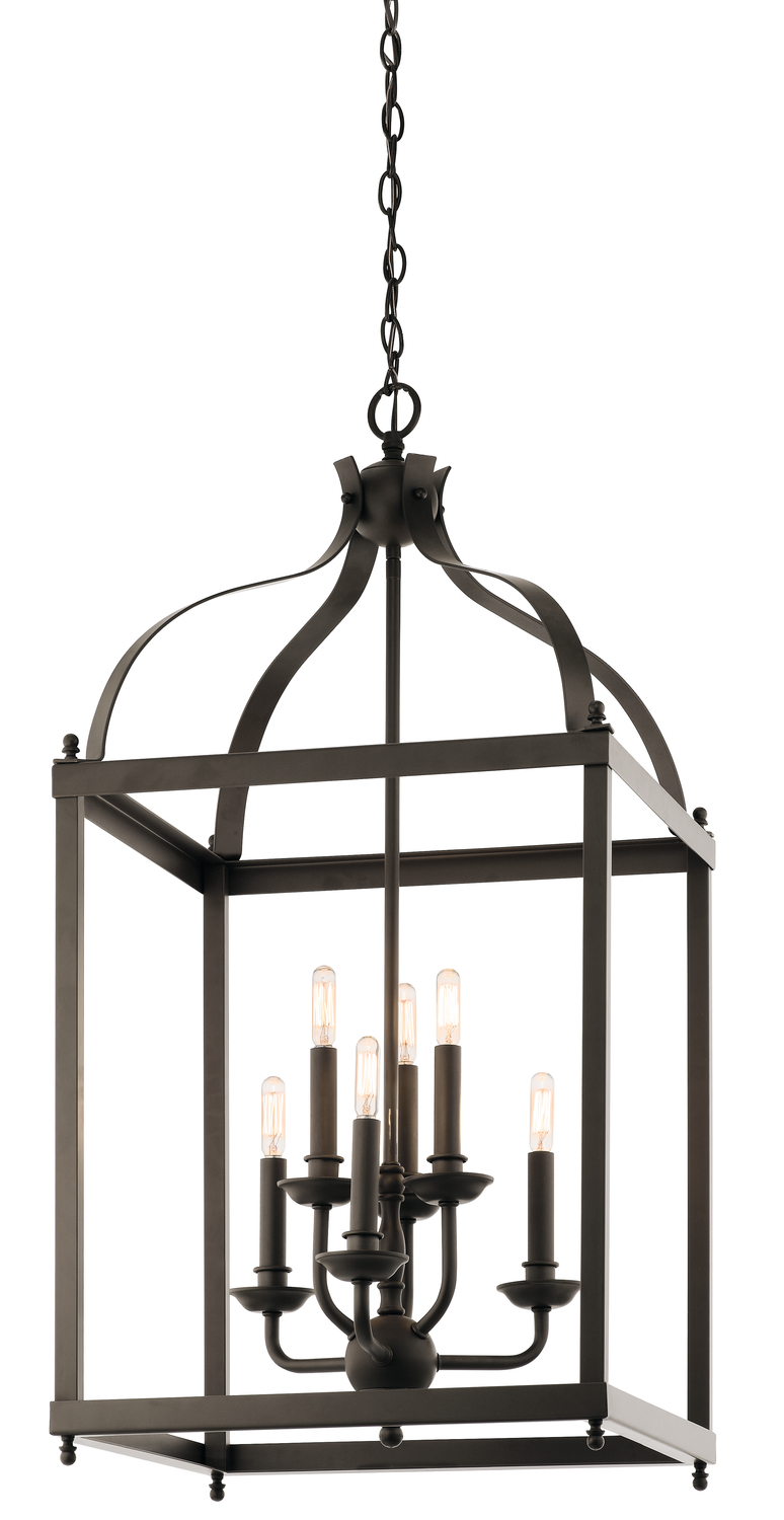Larkin 36.25" 6 Light Pendant in Olde Bronze