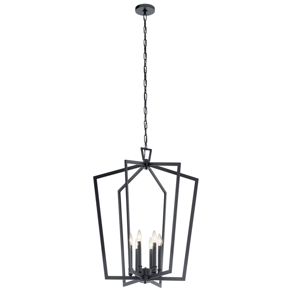 Abbotswell 6 Light Chandelier Black