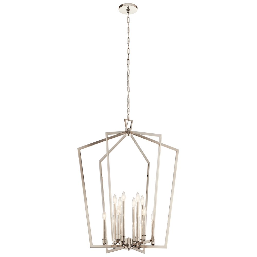 Abbotswell 12 Light Foyer Chandelier Polished Nickel