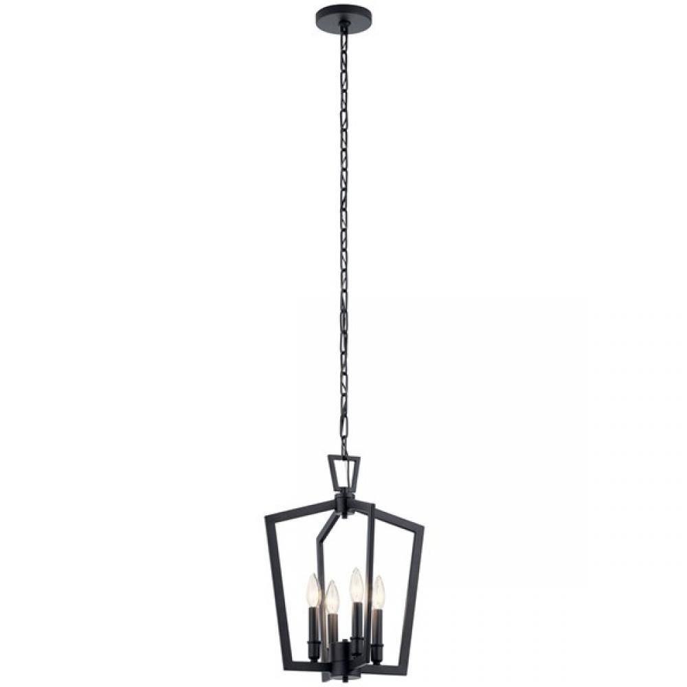 Abbotswell 19 inch 4 Light Pendant in Black