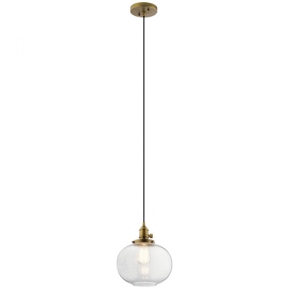 Avery 9.75" 1 Light Mini Pendant Natural Brass