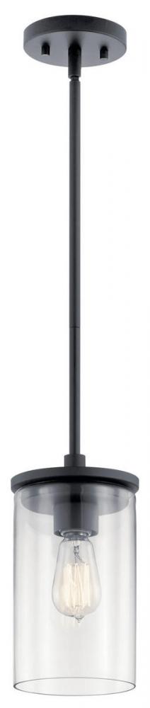Crosby 1 Light Mini Pendant Black