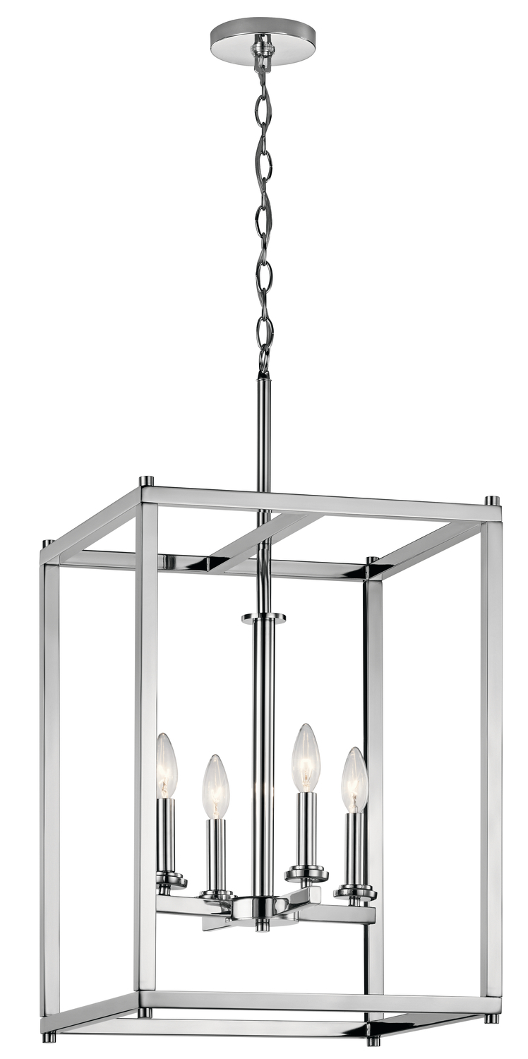 Crosby 31" 4 Light Foyer Pendant Chrome