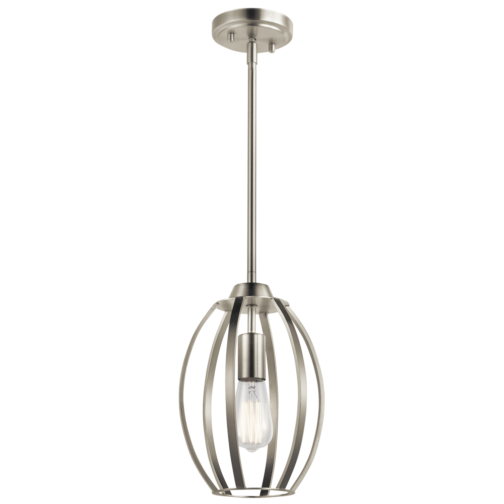 Tao 1 Light Pendant Brushed Nickel