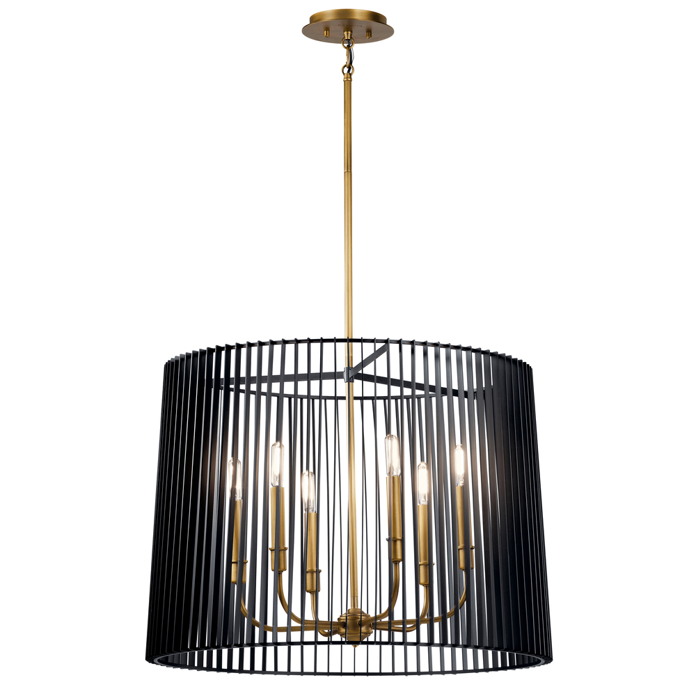 Linara 6 Light Chandelier Black