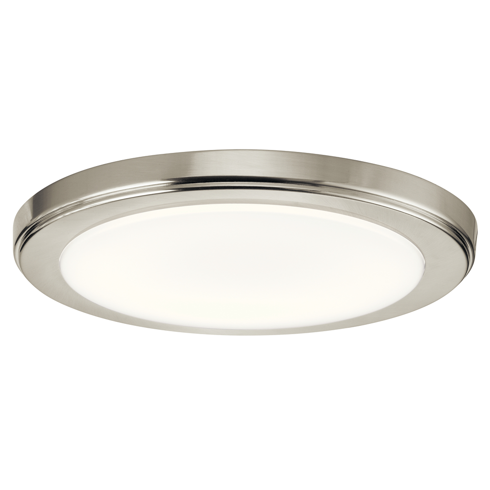 Zeo 3000K LED 10" Round Flush Mount Brushed Nickel