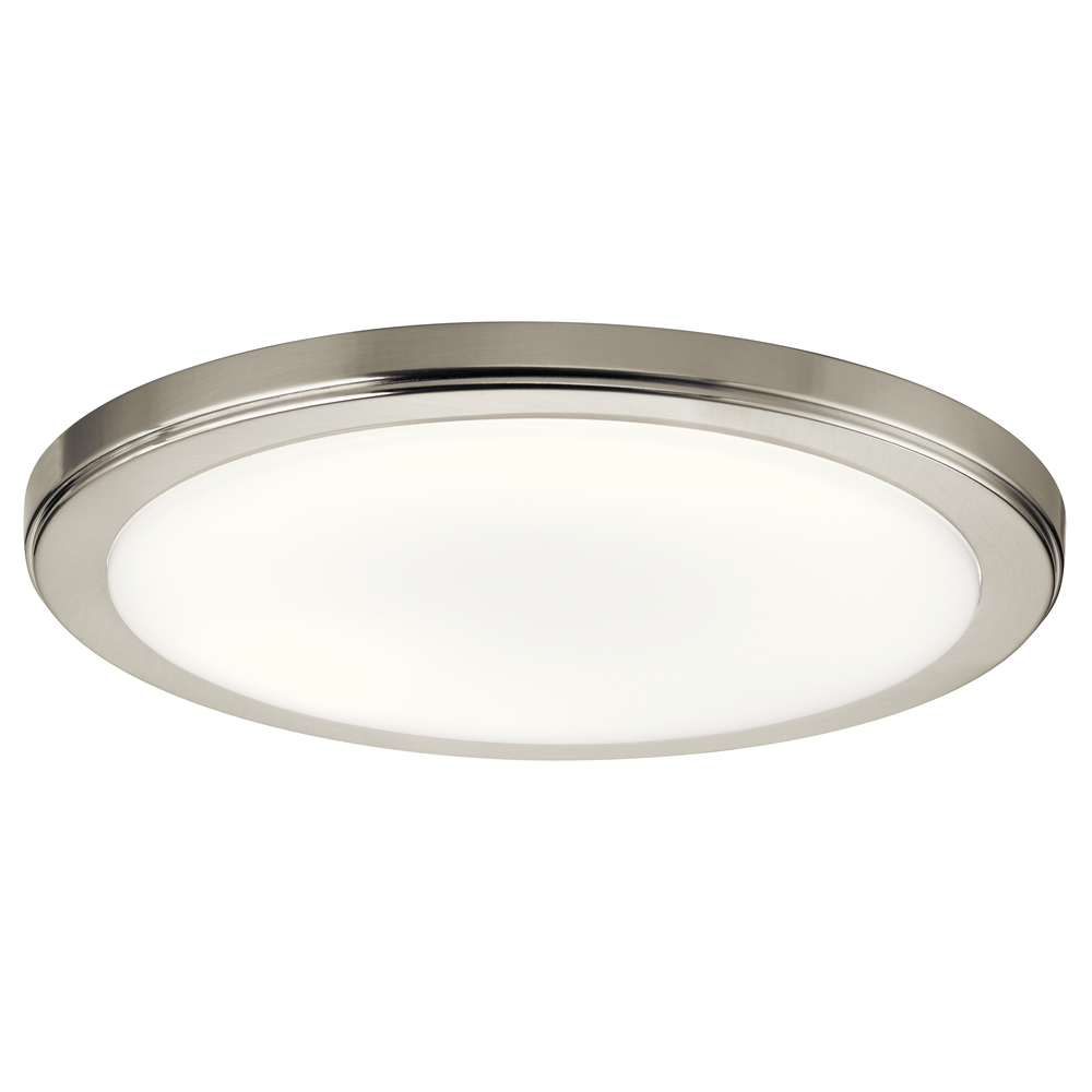 Zeo 4000K LED 13" Round Flush Mount Brushed Nickel