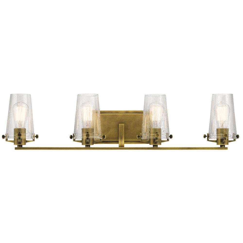 Alton 4 Light Vanity Light Natural Brass