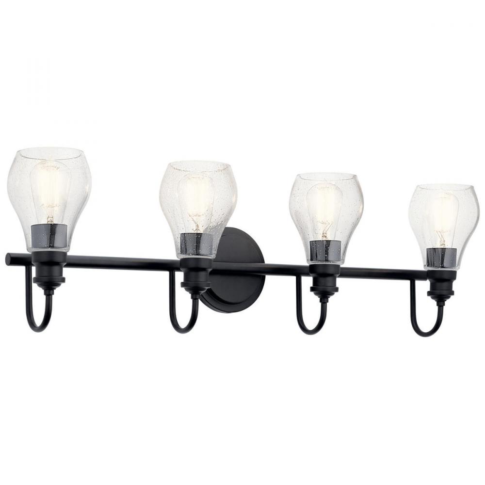 Greenbrier 4 Light Vanity Light Black