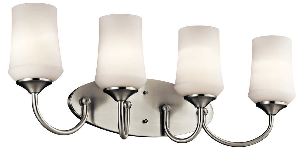 Aubrey 4 Light Vanity Light Brushed Nickel