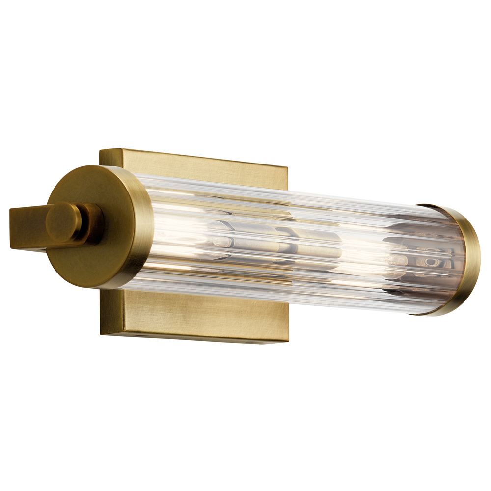 Azores 2 Light Wall Sconce Natural Brass