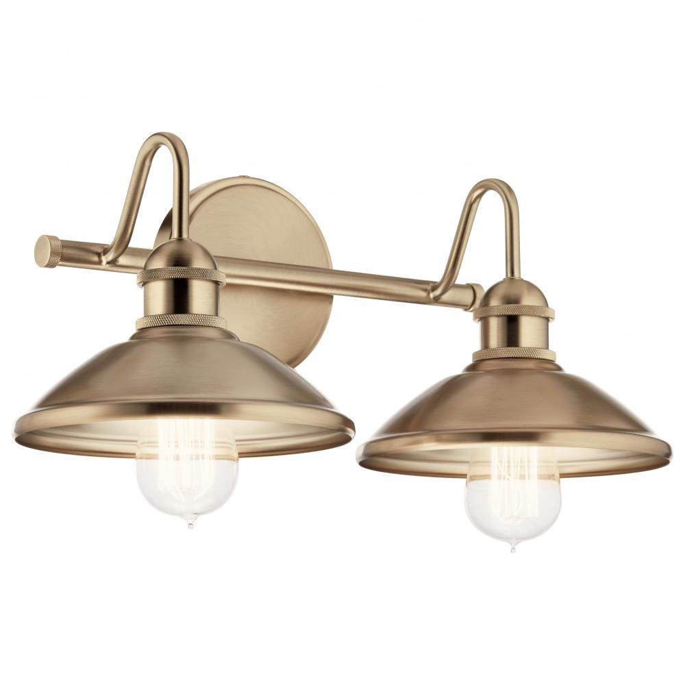 Clyde 2 Light Vanity Light Champagne Bronze