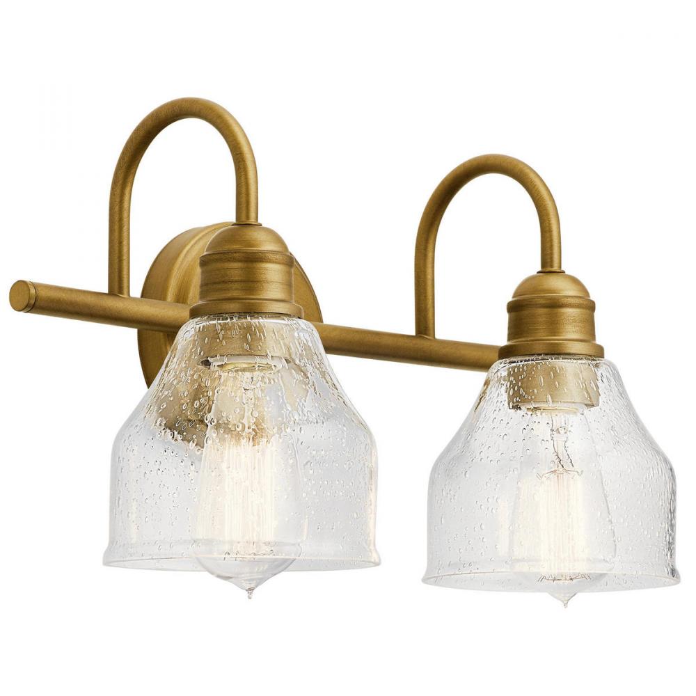 Avery 2 Light Vanity Light Natural Brass