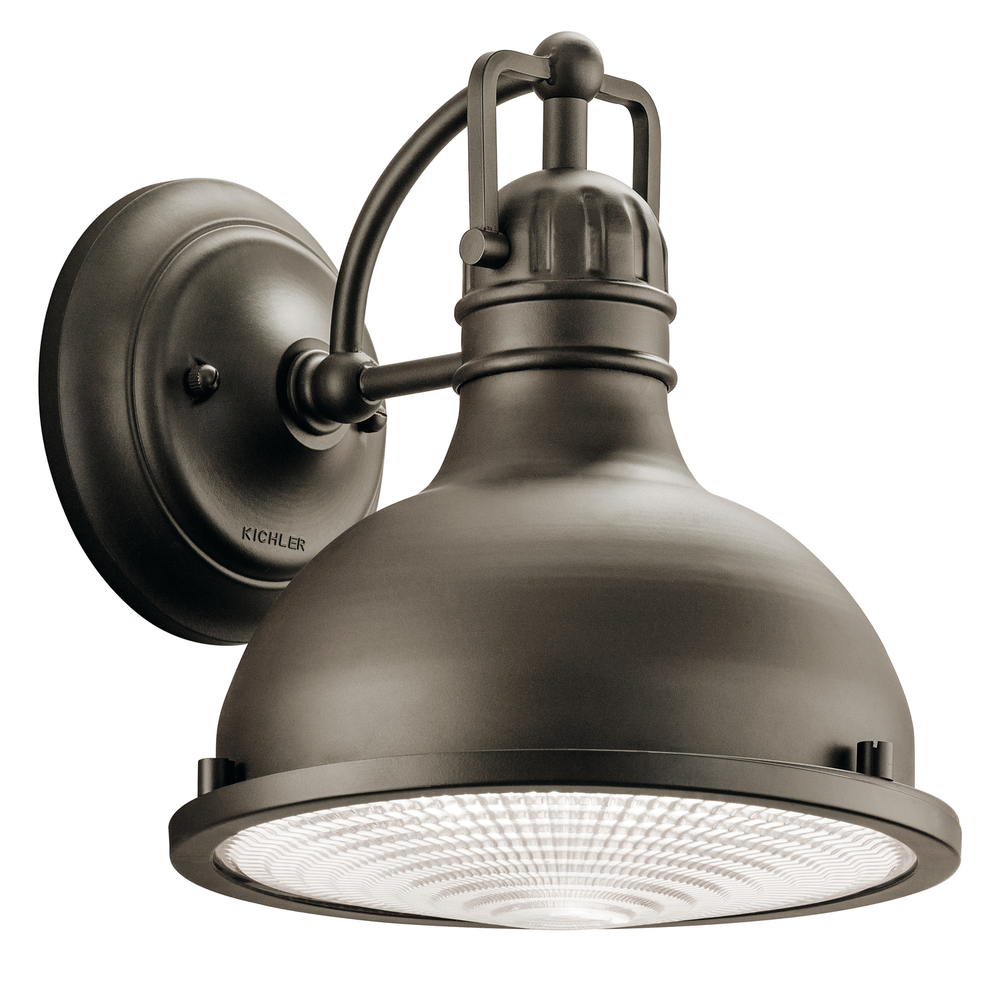 Hatteras Bay 9.5" 1 Light Indoor/Outdoor Wall Sconce with Clear Fresnel Lens in Olde Bronze