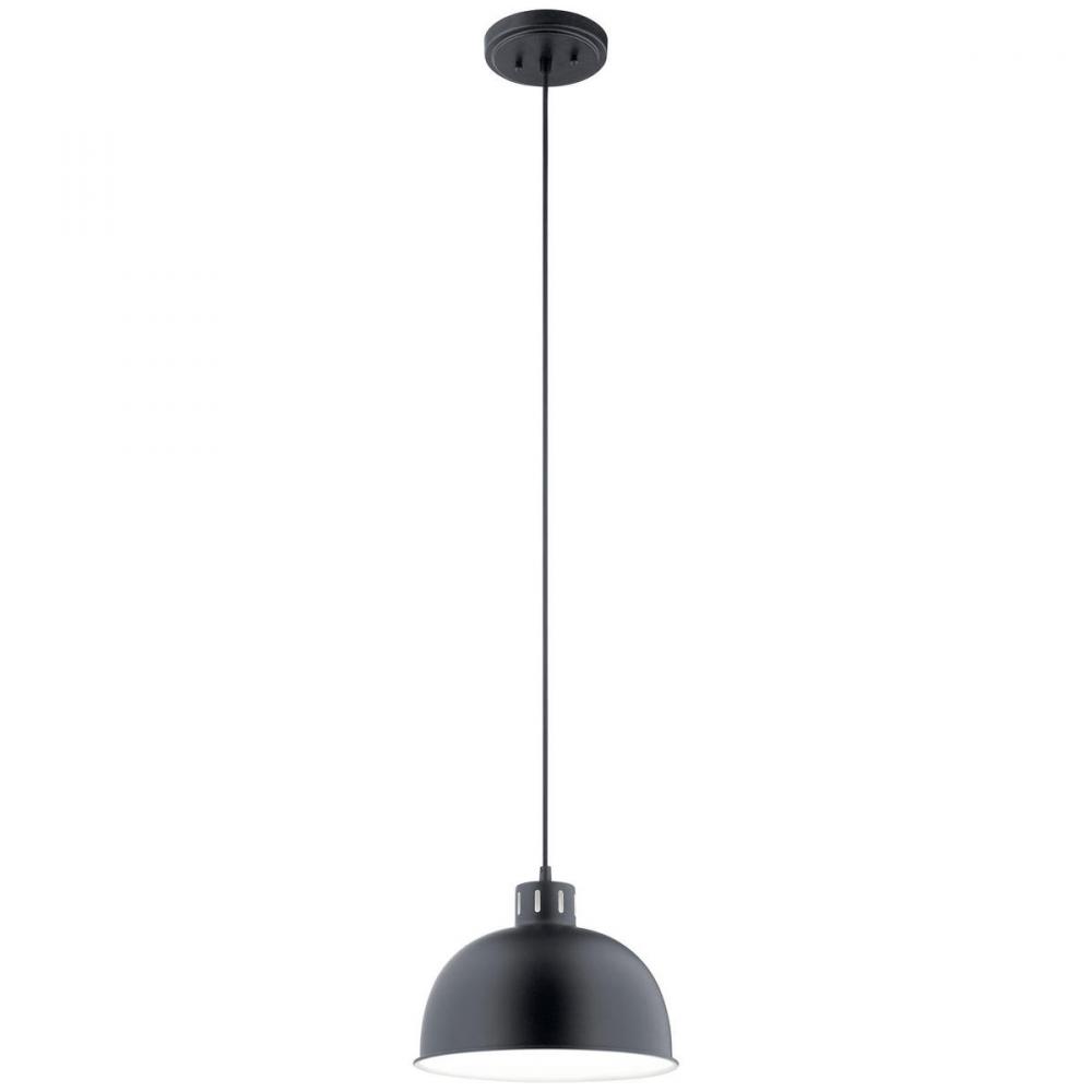 Zailey 9" 1 Light Pendant in Black