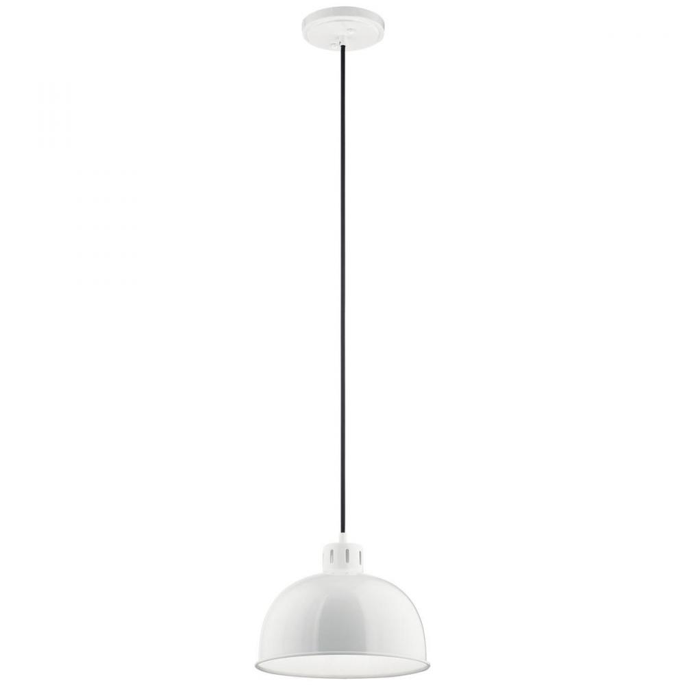 Zailey 9" 1 Light Pendant in White