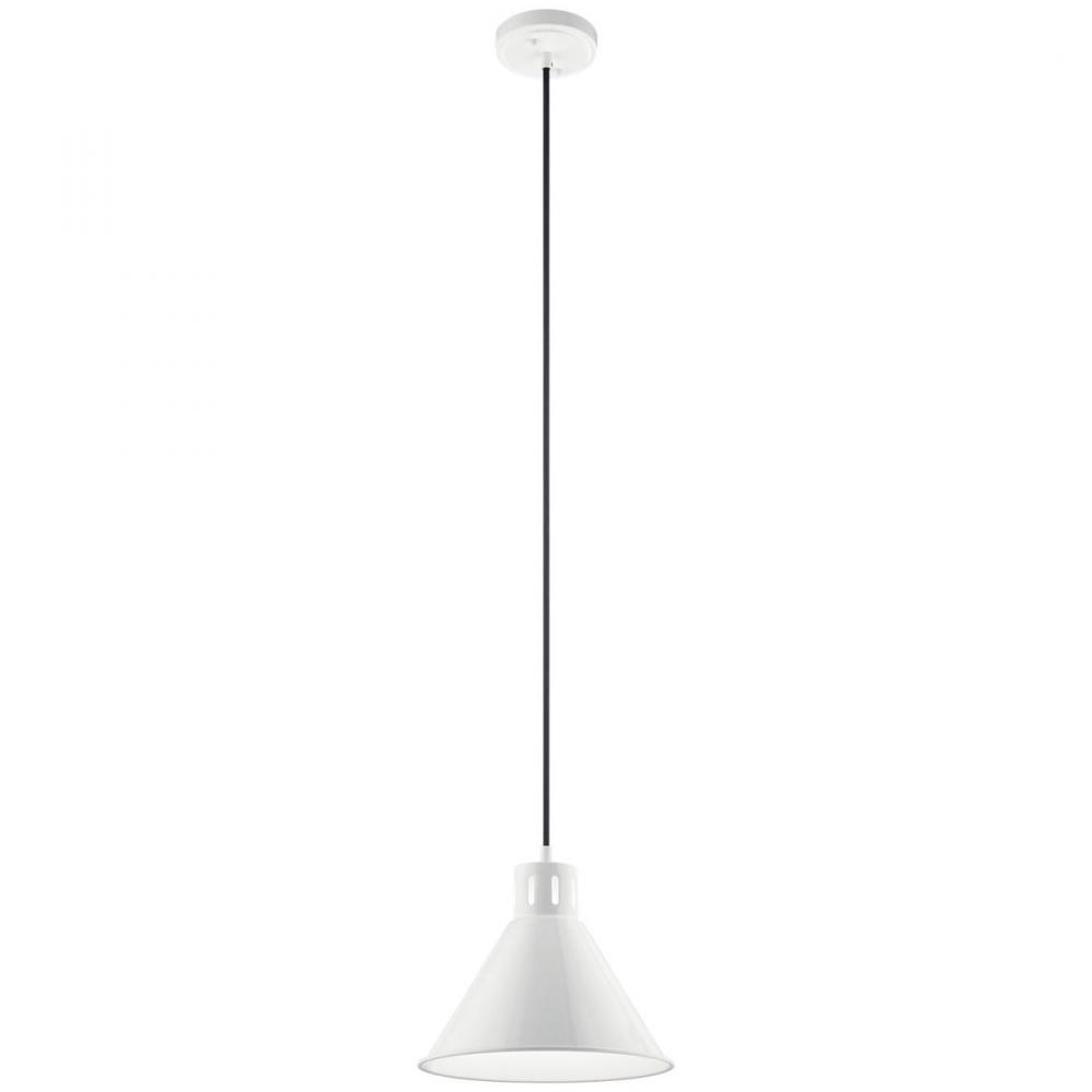 Zailey 9.5" 1 Light Pendant in White