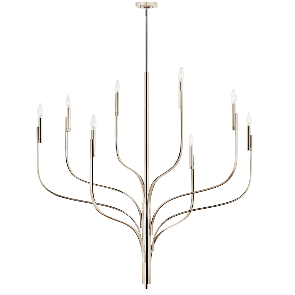 Livadia 47.75 Inch 8 Light Chandelier in Polished Nickel