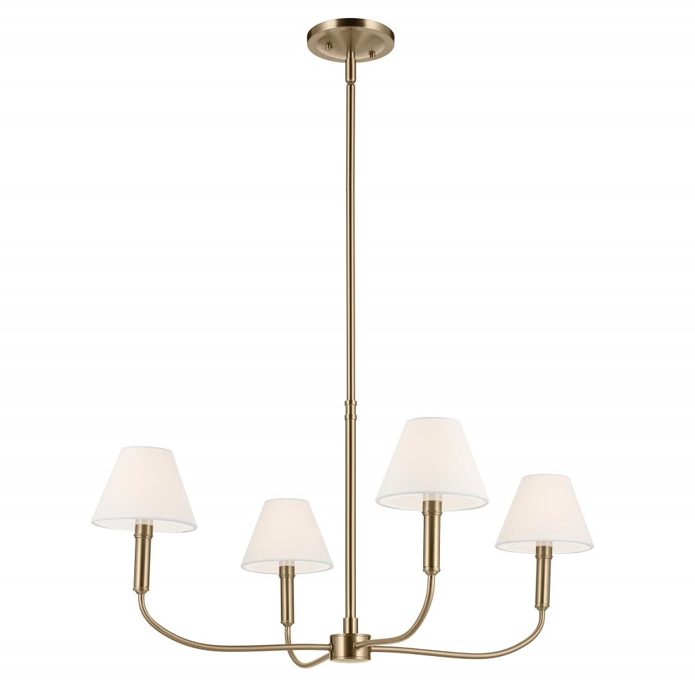 Eadie 30.75 Inch 4 Light Chandelier in Champagne Bronze