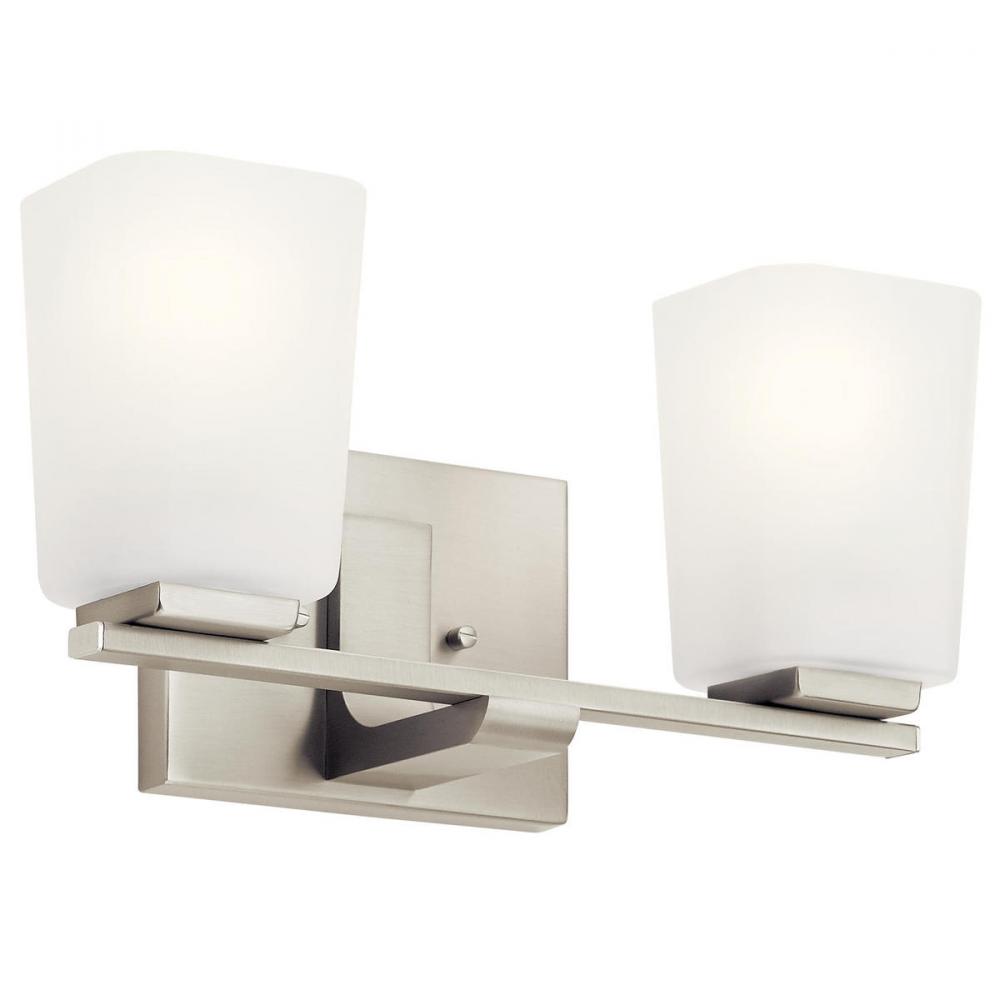 Roehm 2 Light Vanity Light Brushed Nickel