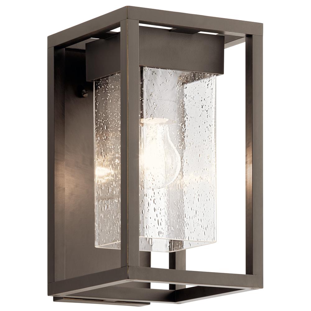 Mercer 12 inch 1 Light Outdoor Wall Light with Clear Seeded Glass in Olde Bronze